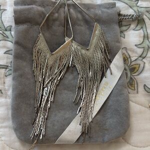 Elegant Silver Fringe Earrings